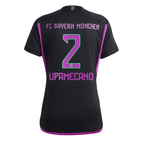 Maillot de foot Bayern Munich Dayot Upamecano #2 Extérieur Femmes 2023-24 Manches Courte